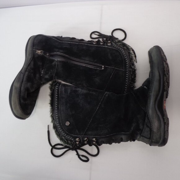 The North Face Boots Suede Janey Mid Calf Primaloft Fur Insulated Women’s Size 8 - Picture 3 of 7